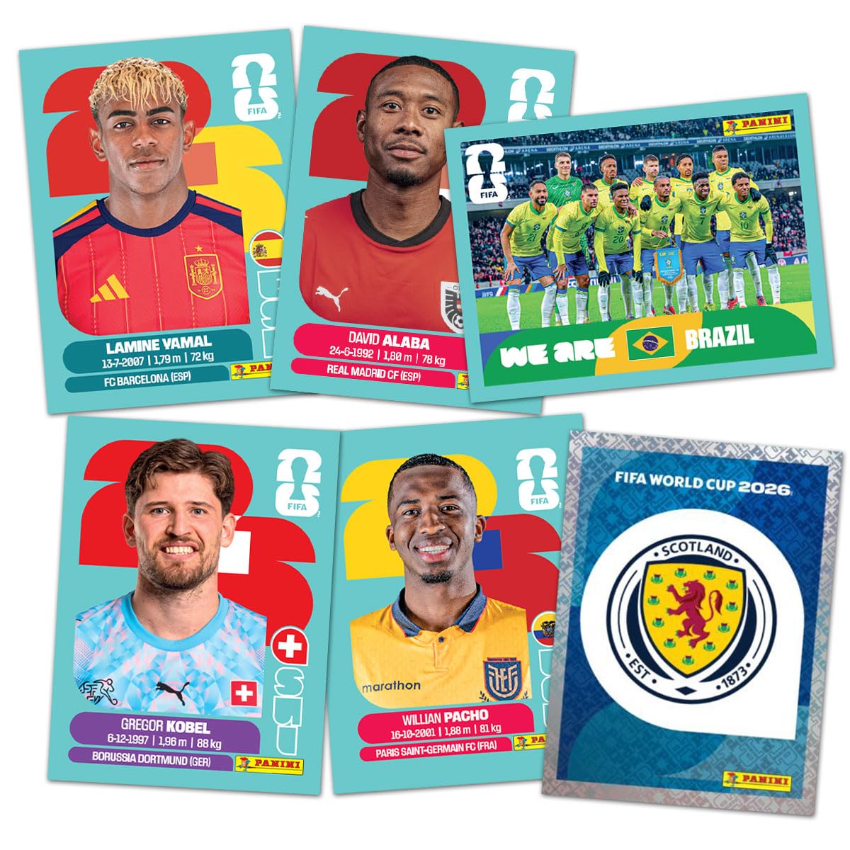 Panini - Oficjalna kolekcja naklejek FIFA World Cup 2026™ (pudełko z 100 torebkami)