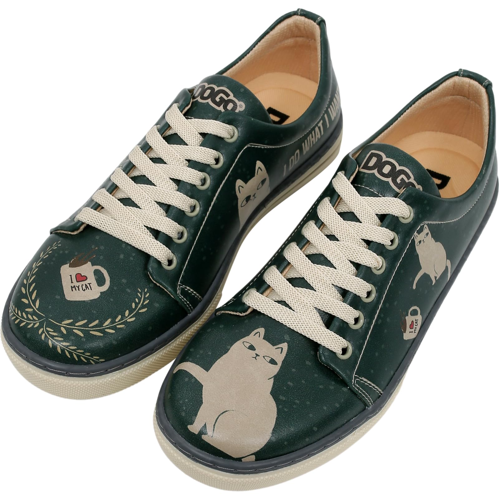 DOGO Vegan Leather Sneakers for Women - Handmade and Unique Design Fashion Sneakers for Women