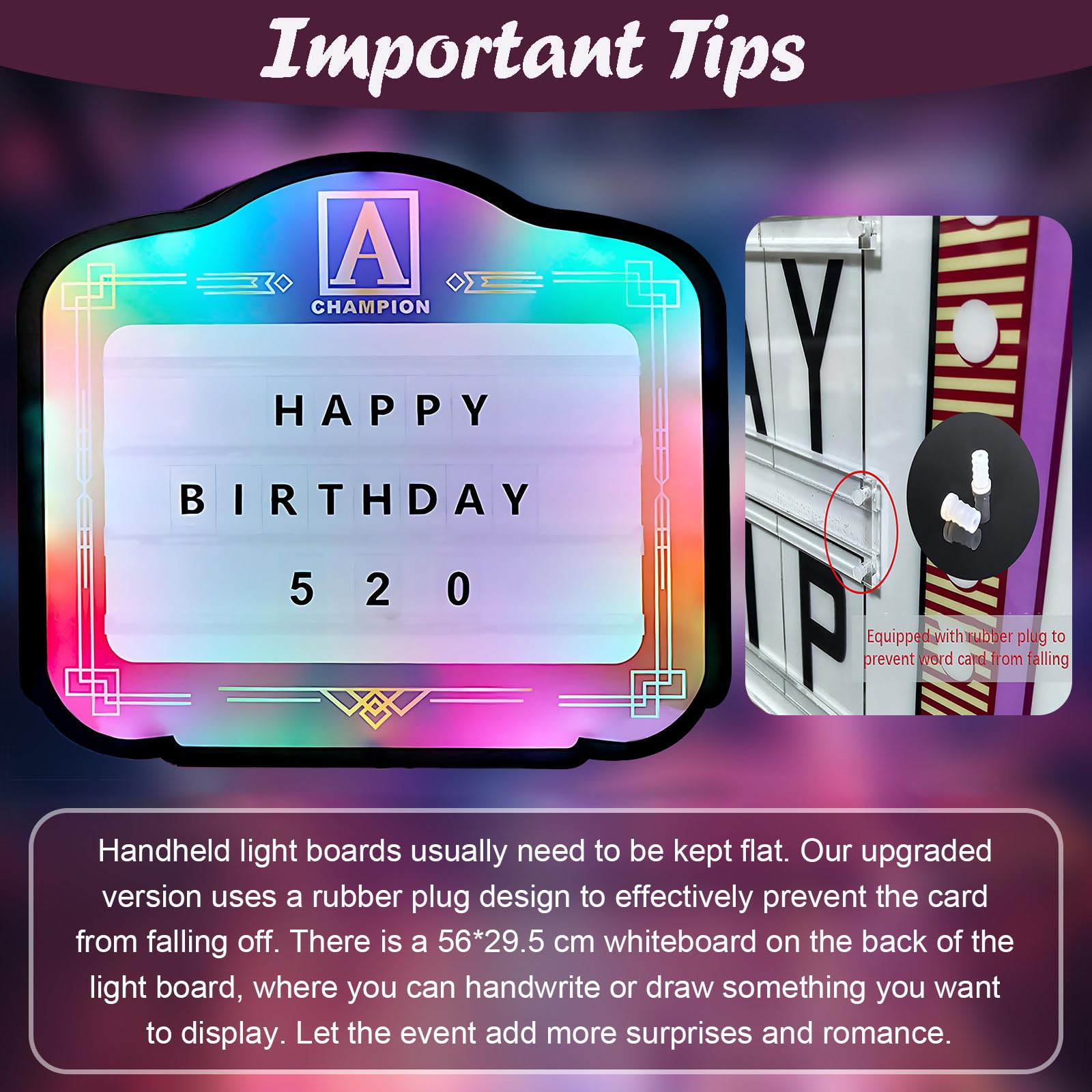 Letrero LED VIP For Botellas Con Cambio De Color Tablero De Letras Personalizable Con Letras Intercambiables For Fiestas En Discotecas Bares Y Clubes