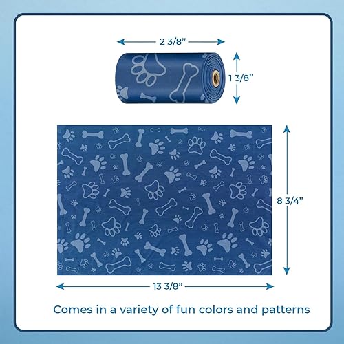 Vista 32 de Best Pet Supplies - Bolsas para limpieza de excremento de perro, rollo de repuesto, uso en exteriores, a prueba de fugas y desgarros, plástico