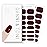 DANNI & TONI Semi Cured Gel Nail Strips Black Red Gradient Cat Eye Gel Nail Wraps Gift for Woman | Crimson Eclipse