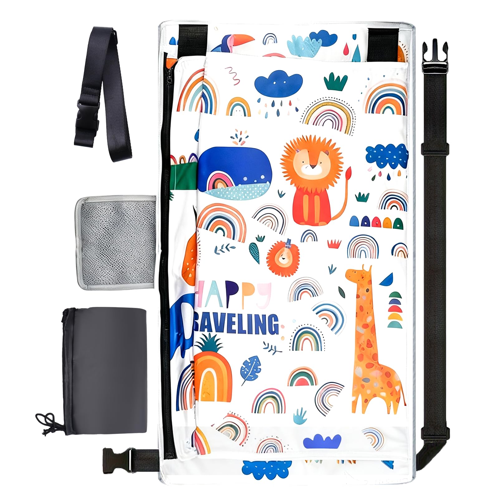 1 pièce Lit Avion Enfànt,Portable Aircraft Seat Rallonge Enfant,Repose Pied Avion Enfant,Extension de SièGe pour Enfànt,Lit Fly pour Les Voyages en Avion à Courte (77x44cm)