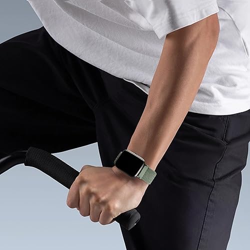 Miniatura 7 de Paquete de 2 correas elásticas de nailon trenzado de 0.748 in compatibles con reloj inteligente Veryfitpro ID205L, correa deportiva elástica