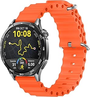 Teknoft 22mm ile Uyumlu Saatler için Ocean Loop 46mm Silikon Kordon HUAWEI Watch (GT6 Pro/GT6/GT5 Pro/GT5/GT4/Watch 4 Pro/GT3/GT3 Pro/GT2/GT2 Pro)