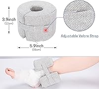 Vista 2 de SWISSELITE Almohada de apoyo para el pie, cojín protector de tobillo, con cremallera antiescaras y funda extraíble, almohada de elevación de pies