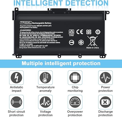 Miniatura 4 de IEFUU TF03XL - Batería para portátil compatible con HP Pavilion X360 920070-855 45.9 ft-cd0003dx 45.9 ft-cd0001dx 15-cc0xx 15-cc1xx 15-cc123cl
