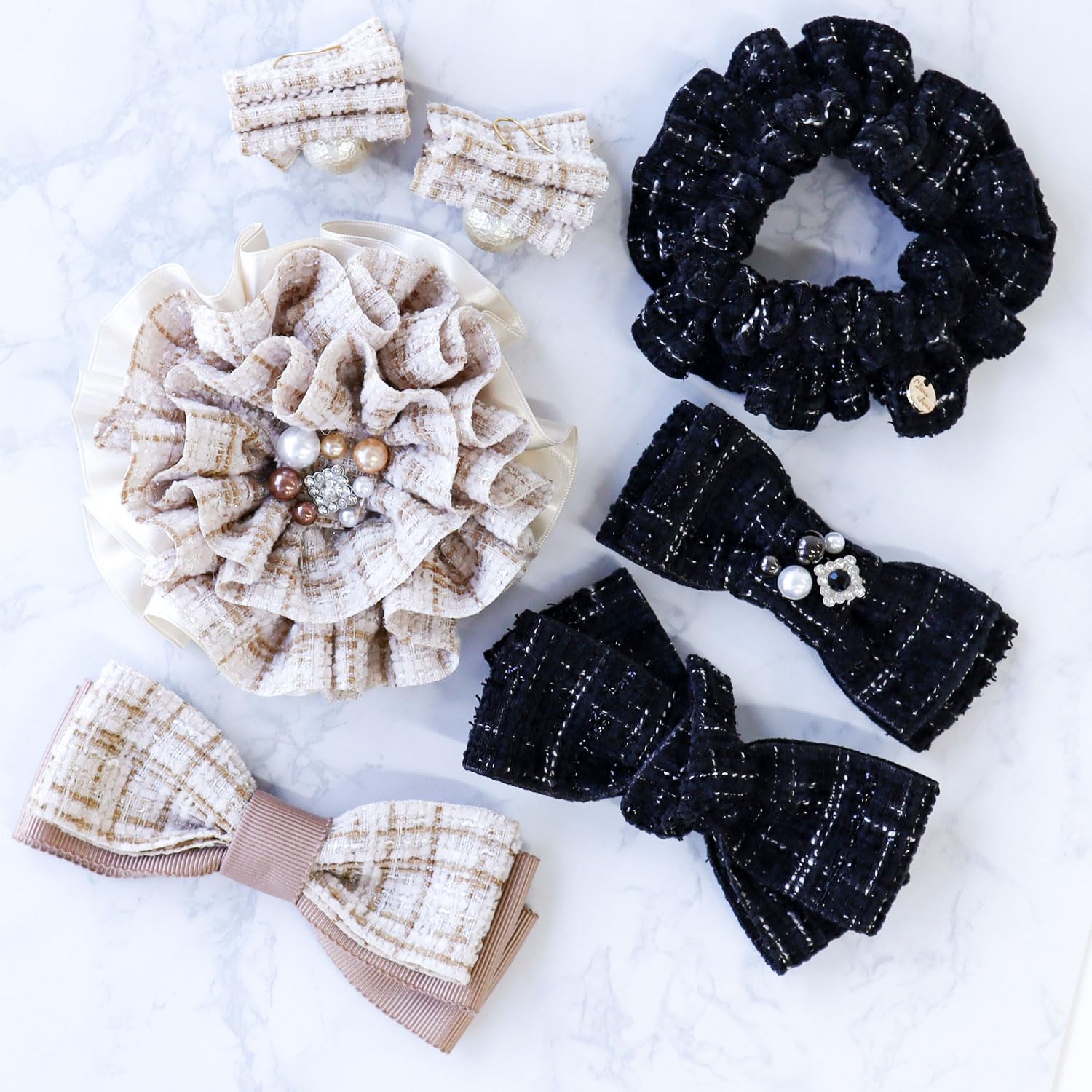 Amazon | KIYOHARA ツイード リボン 25mm幅×2mカット #BE ベージュ TRB