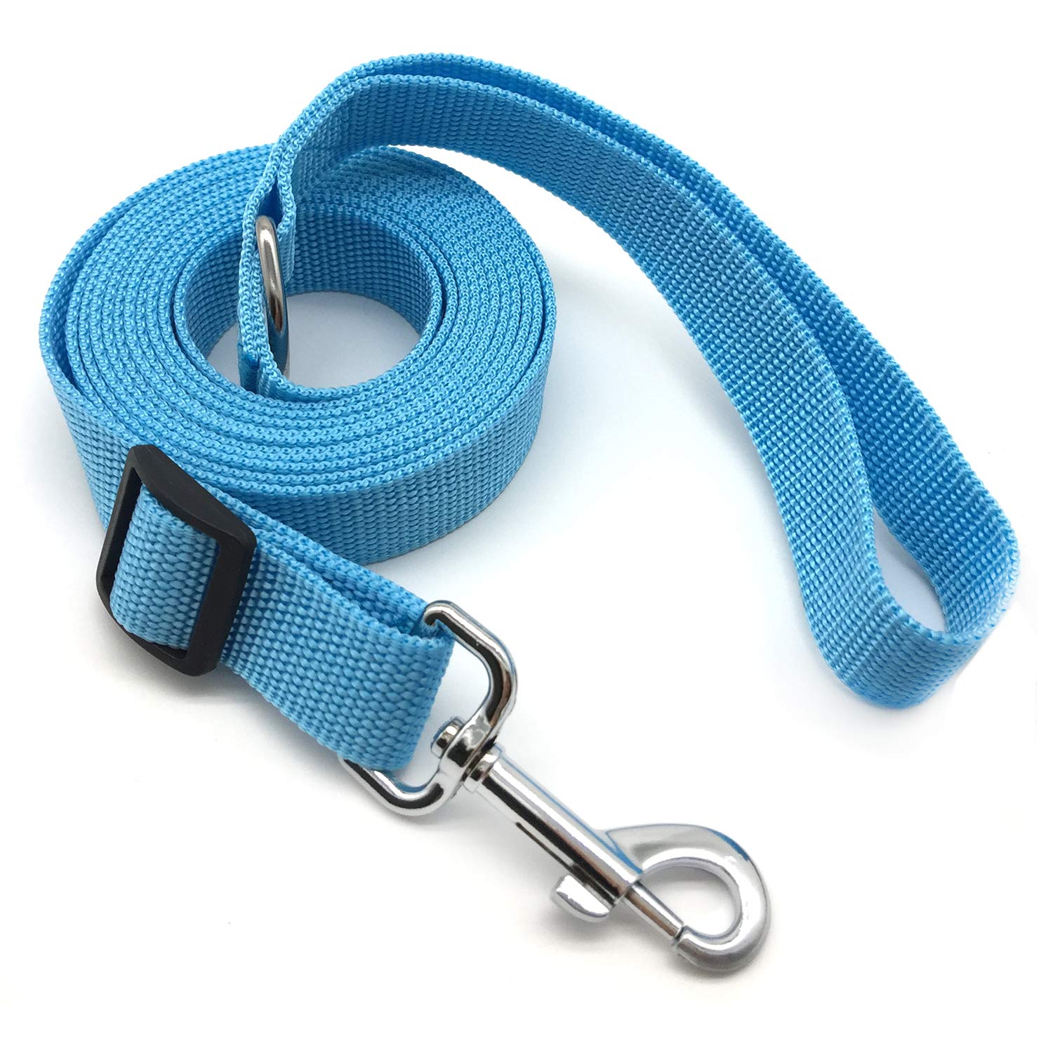 TAIAN Correa de nailon ajustable para perro, correas de perro de 10 pies de largo para perros medianos y grandes (azul)