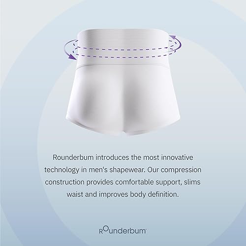 Vista 3 de Rounderbum Mens Underwear Mens Boxer Briefs Compression Tech - Slim Fit Boxer Briefs - Comfortable Cotton Underwear