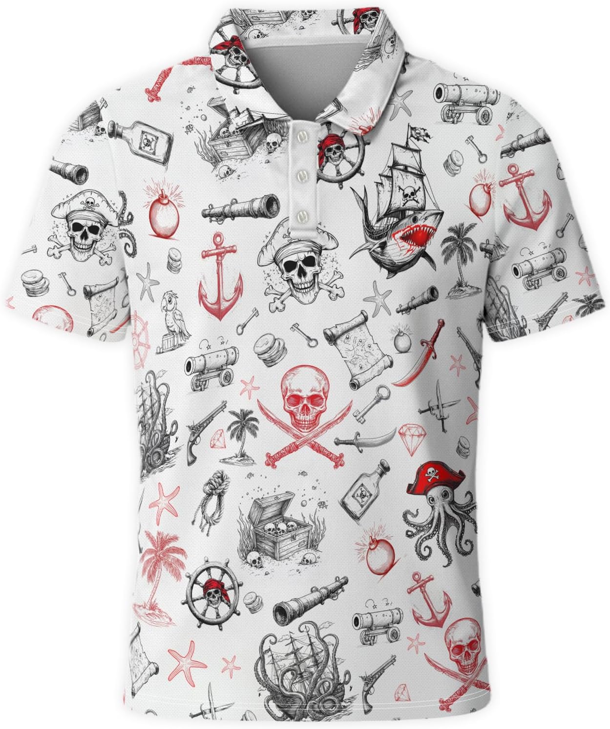 DFZ Funny Golf Shirt for Men Polo Collar Shirts Novelty Print Short Sleeve Fashion Casual Moisture Wicking Quick Dry Tops