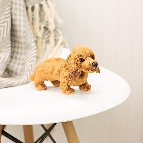 Miniatura 2 de DEMDACO Juguete de peluche marrón claro de perro salchicha para niños