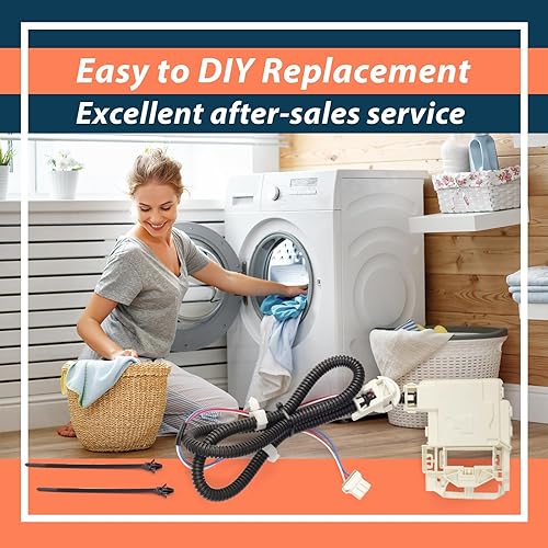 Miniatura 7 de WH08X32657 Bloqueo de la tapa de la lavadora y reemplazo del arnés de cable para GE piezas de lavadora de ropa WH08X31222 AP7033485 PS16619254