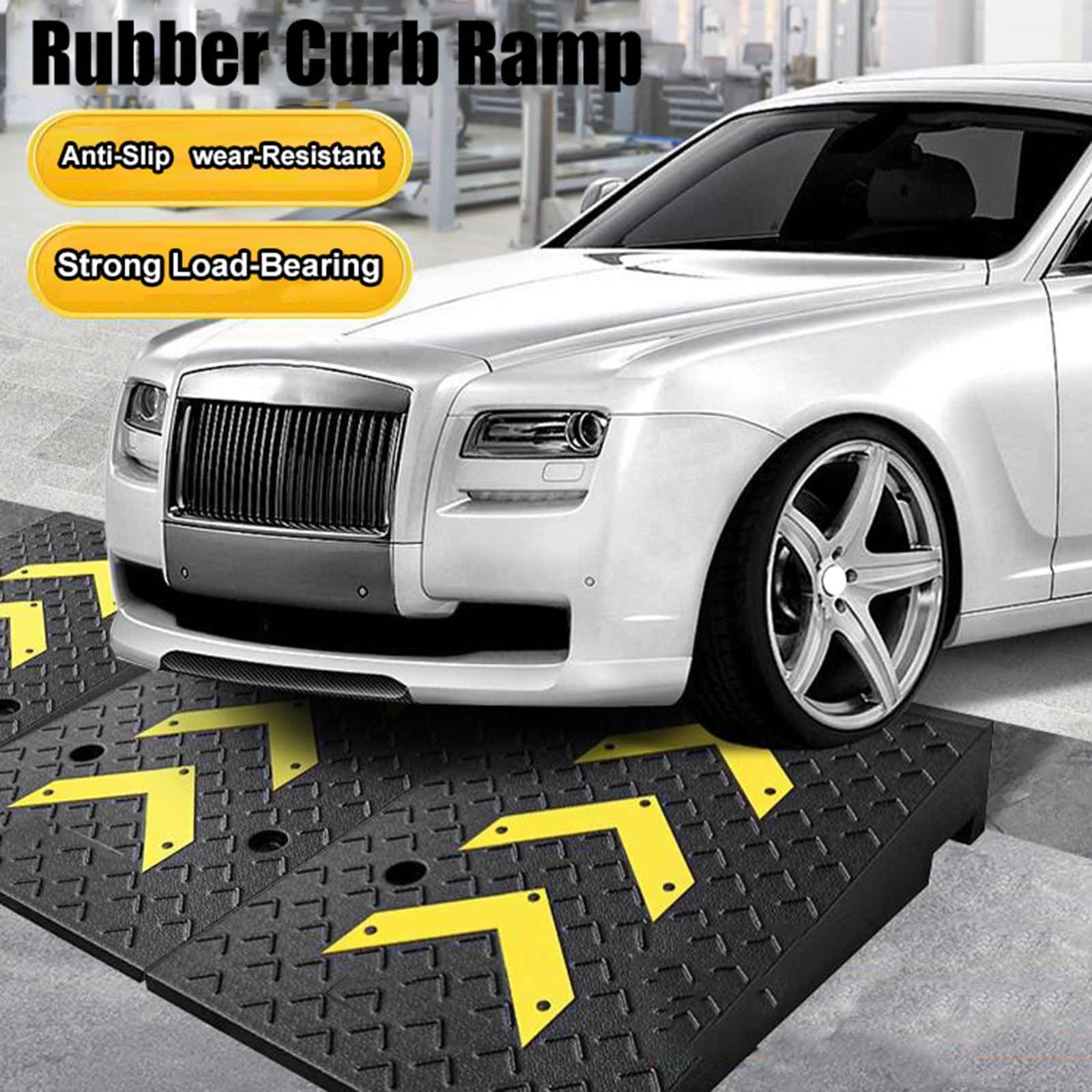 Rampas portátiles para bordillos, rampas de Goma para bordillos, rampas de umbral Resistentes, rampas portátiles para Puertas de sillas de Ruedas, Scooters de Movilidad, aceras de