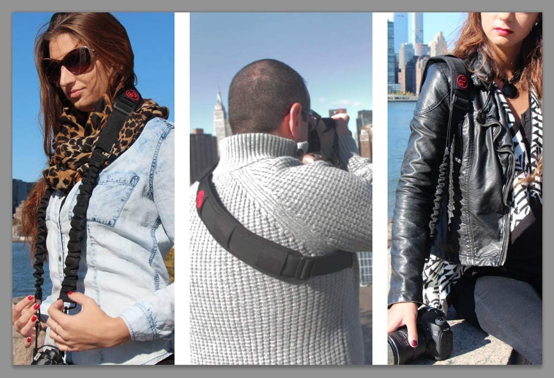 BOOMR Quick-Release Camera & Binoculars Bungee Neck/Shoulder Sling Strap - Fits Most Popular Brands Including Sony, Nikon, Canon, Olympus, Pentax & Leica!
