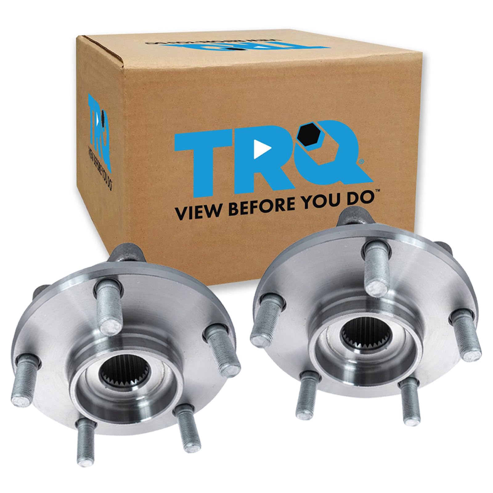 TRQ Front Left and Right Wheel Bearing and Hub Assembly Set 2 Piece
