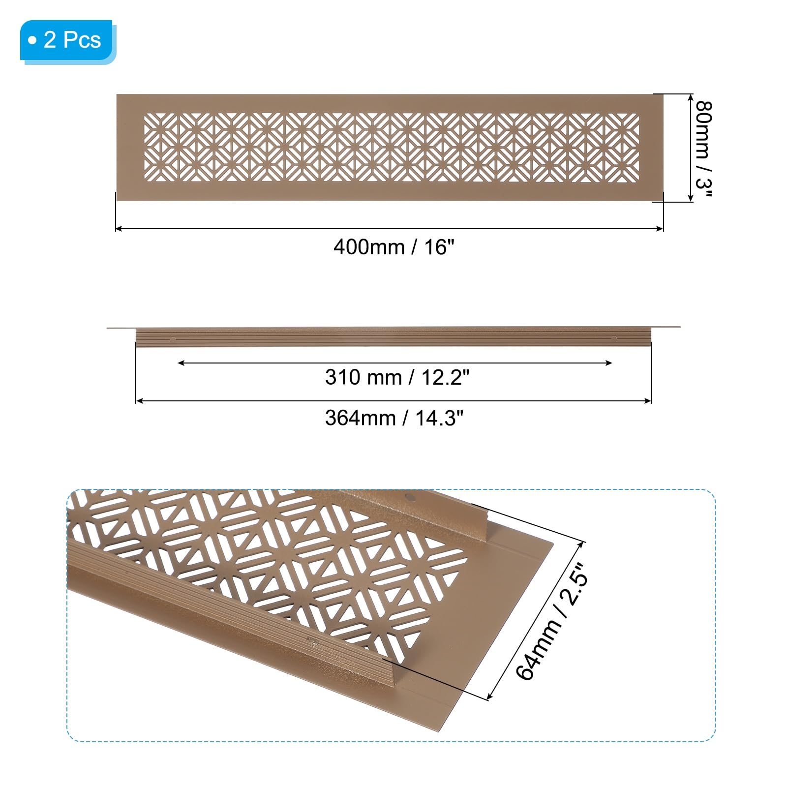 PATIKIL 16 x 3 Inch Door Air Vent Cover - Image 2