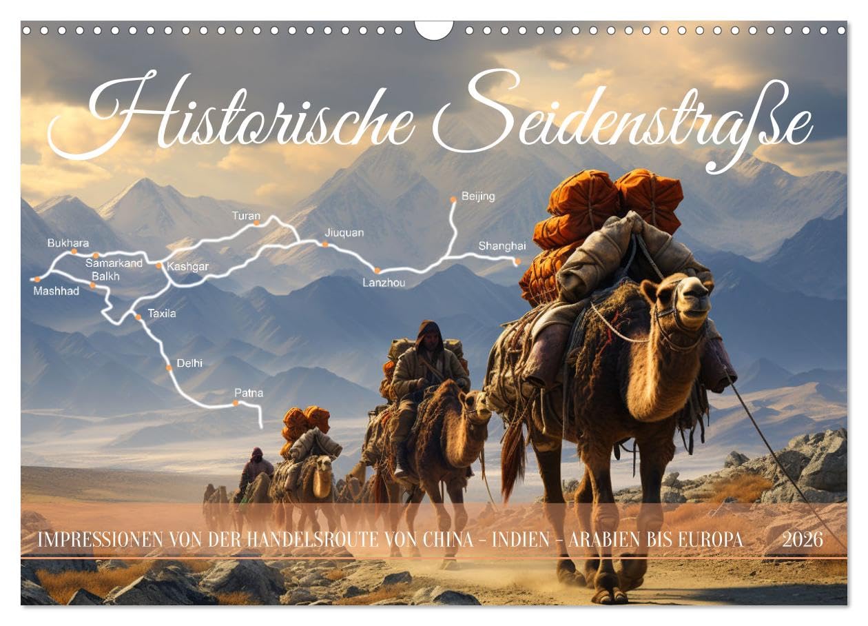 Historic Silk Road UK-Version (Wall Calendar 2026 DIN A3 Landscape), CALVENDO 12 Month Wall Calendar — image 1