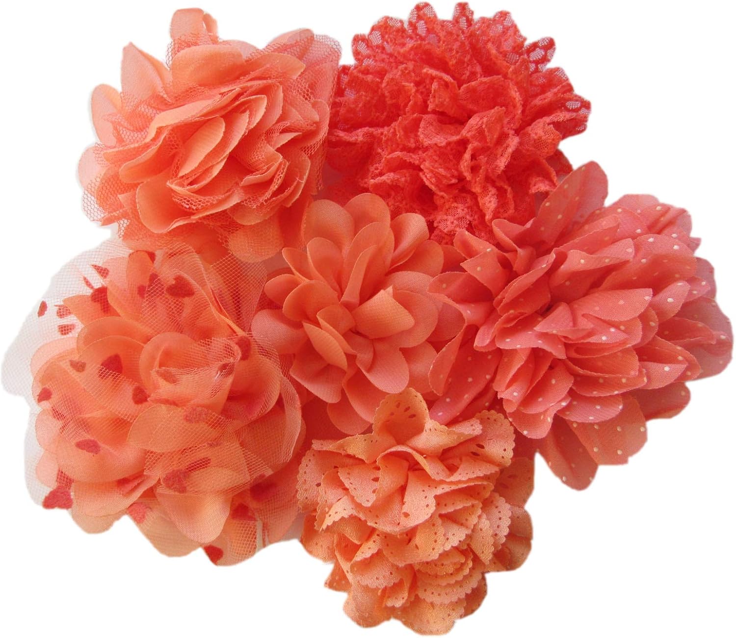 YYCRAFT 15pcs Large Chiffon Hair Flower for Girls DIY Headband Crafts,Baby Shower Party Decoration(3"-4.5",Mix) - Image 5
