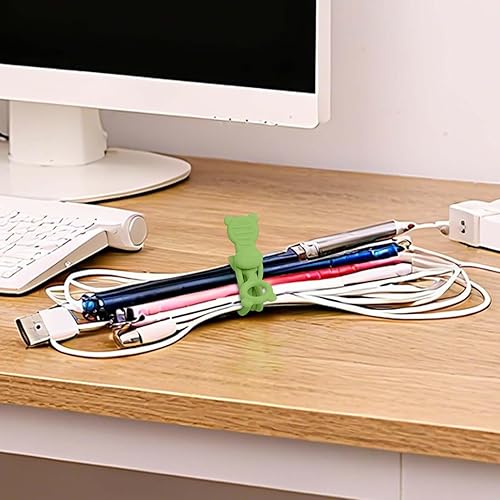 Miniatura 7 de 2025 Upgrade Data Cable Organizer - Desk& Travel Cable Organizer, Multipurpose Silicone Headphone Organizers with Elastic Cord, Reusable Cable Ties
