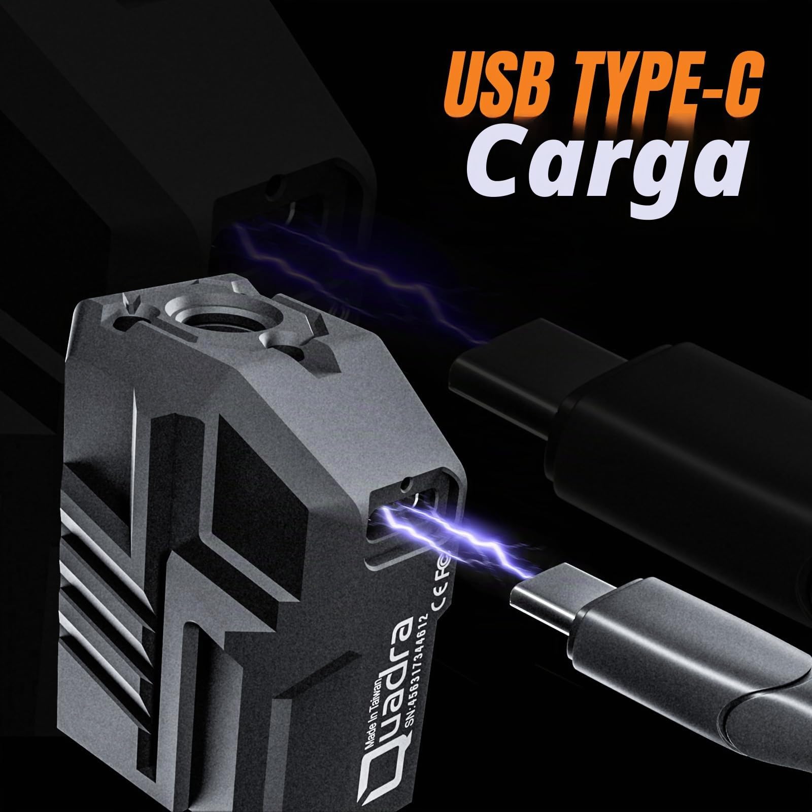 ACETECH Unidad de trazador de aire Quadra con modo flash, diseño cuadrado compacto para rosca CCW de 14 mm, incluye adaptador CW de 11 mm