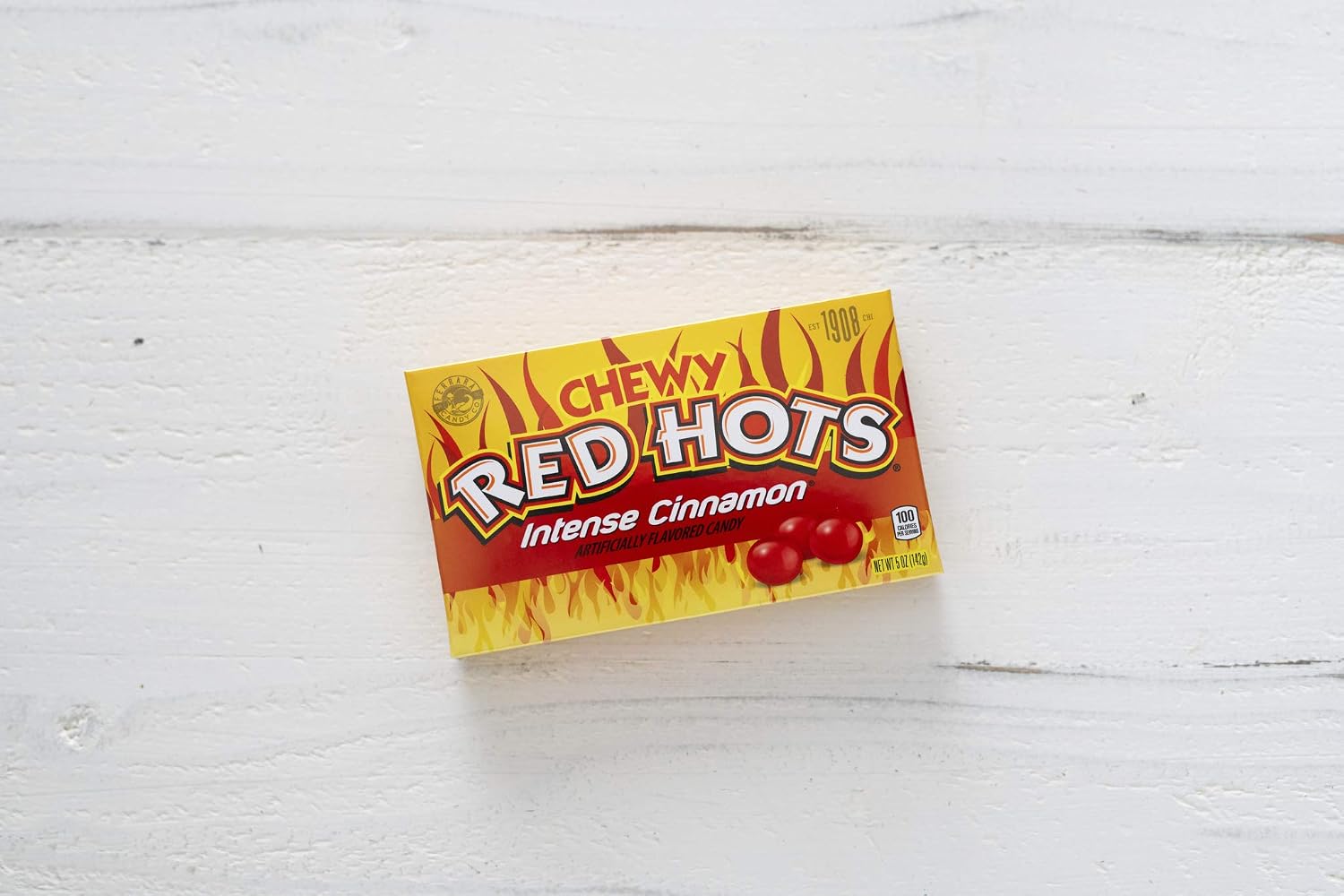 Red Hots Chewy Intense Candy, 5 Theatre Box, Cinnamon, 5 Oz, (Pack of 12)