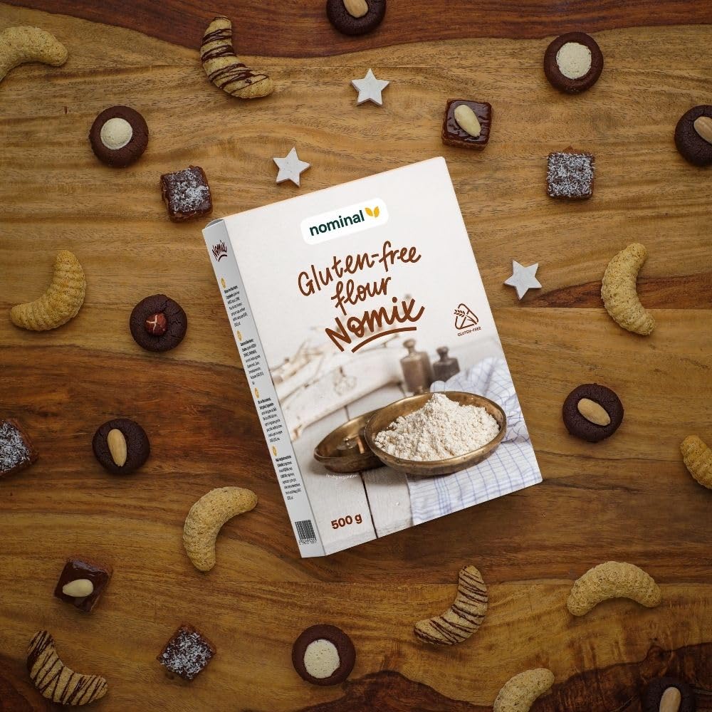 NOMINAL Glutenfreie Mehlmischung, Mehl – Universelle Backmischung für Brot, Kuchen & Gebäck, Einfache Verarbeitung, Perfekte Backergebniss (3 x 500g)