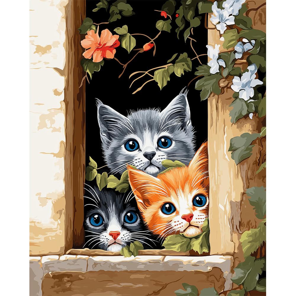Amazon.com: Natuyalo Painting by Numbers for Adults - Three Little