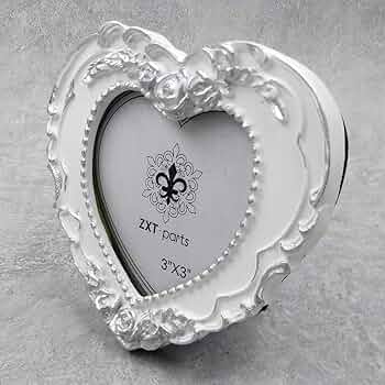 ハート フォトフレーム ♡ Amazon.co.jp: ZXT-parts 3x3 フォトフレーム ハート ホワイト