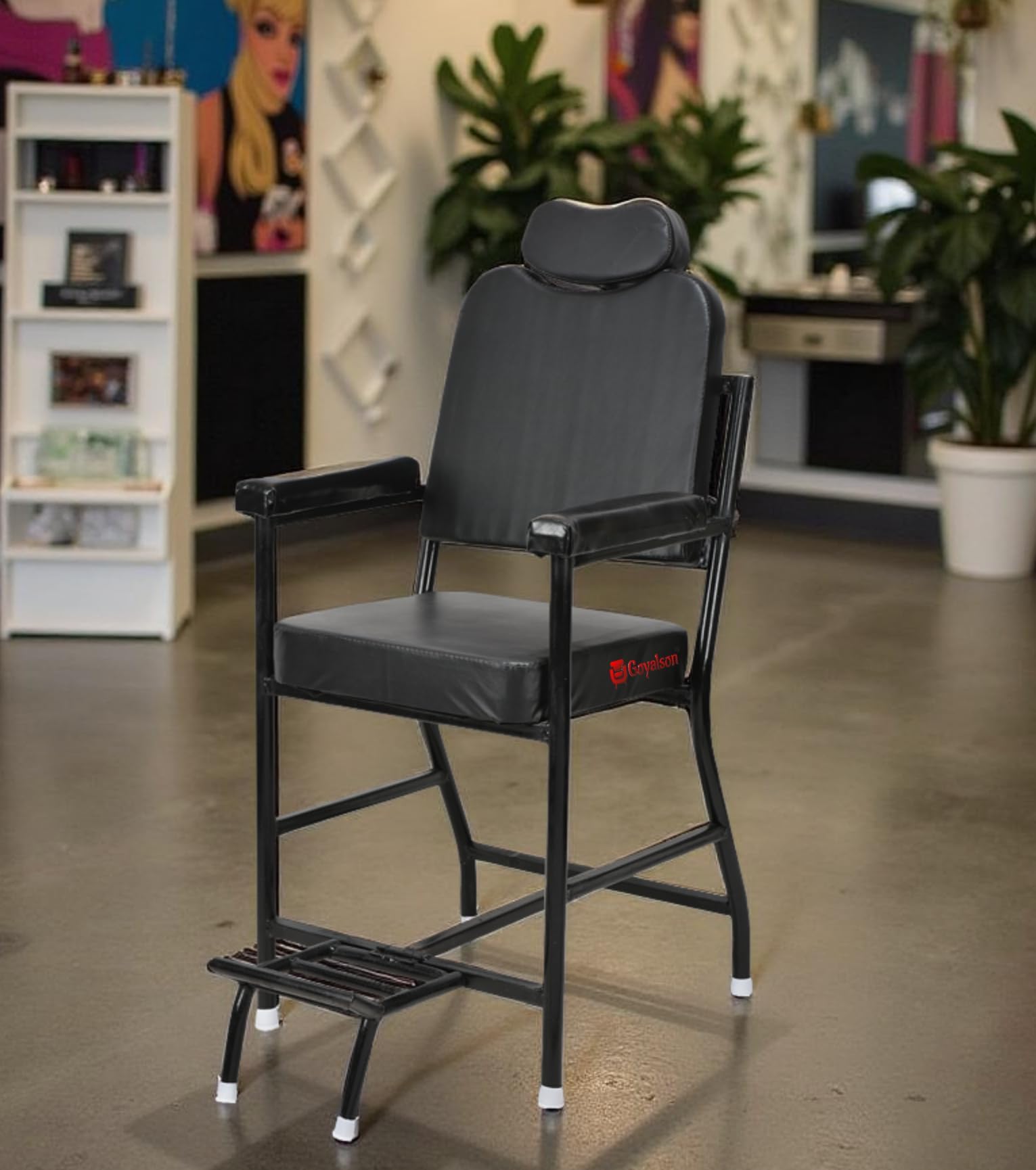 Salon Beauty Parlour Chair, Salon Chair, Cutting Chair, Makeup Chair with Cushion Seat Back