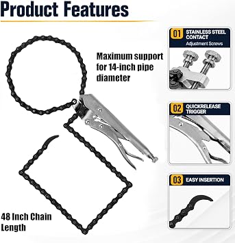 Heavy Duty Pipe Alignment Chain Fitting Tools for Welding & Maintenance