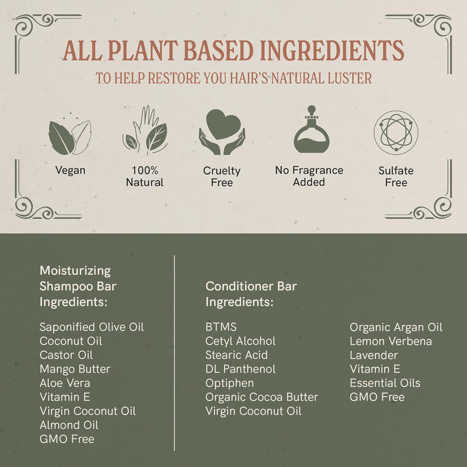 J.R.LIGGETT'S Shampoo and Conditioner Bar - Conditioner 1.75oz + Two Moisturizing Formula Solid Shampoo Bar 3.5oz - All-Natural Ingredients for Hair Clean, Soft, Tangle-Free, 3 Pack - Image 3