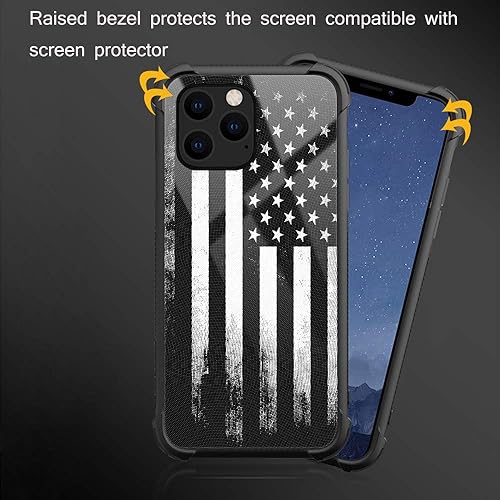 Miniatura 3 de Carcasa para iPhone 11, color negro y rojo en diseño de veta de madera, para hombres y niños, diseño gráfico de cristal templado 9H, a prueba de