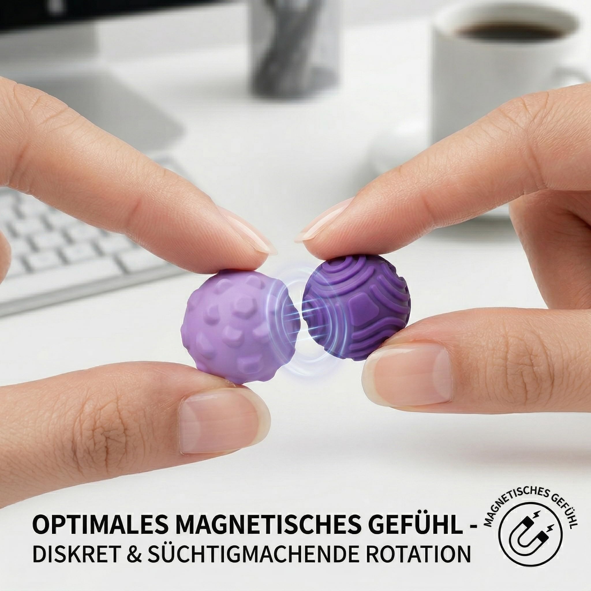 Magnetyczne silikonowe piłki, Fidget Toys dla dorosłych i młodzieży, zestaw 4 sztuk, redukujące stres, zabawki sensoryczne w przypadku ADHD i stanów lękowych, gadżety na biurko, prezent dla kobiet