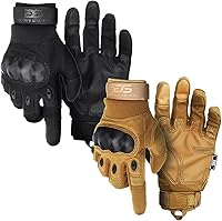 Vista 10 de Glove Station Guantes tácticos para hombre – Equipo utilitario con pantalla táctil y protección de nudillos duros, utilizados en motocicleta