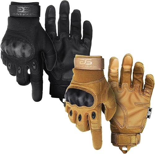 Miniatura 15 de Glove Station Guantes tácticos para hombre – Equipo de utilidad con pantalla táctil y protección de nudillos duros, utilizado en motocicleta, Gris