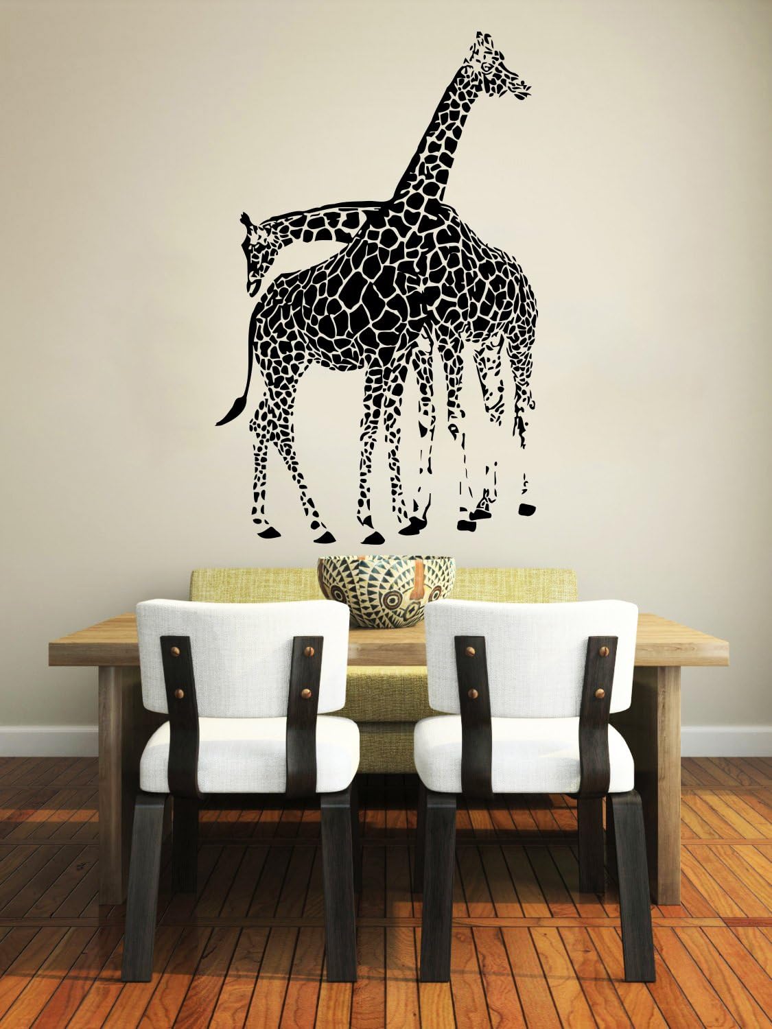 Wall Decals Giraffe Animals Jungle Safari African Childrens Decor Kids Vinyl Sticker Wall Decal Nursery Bedroom Murals Playroom Art (6054)