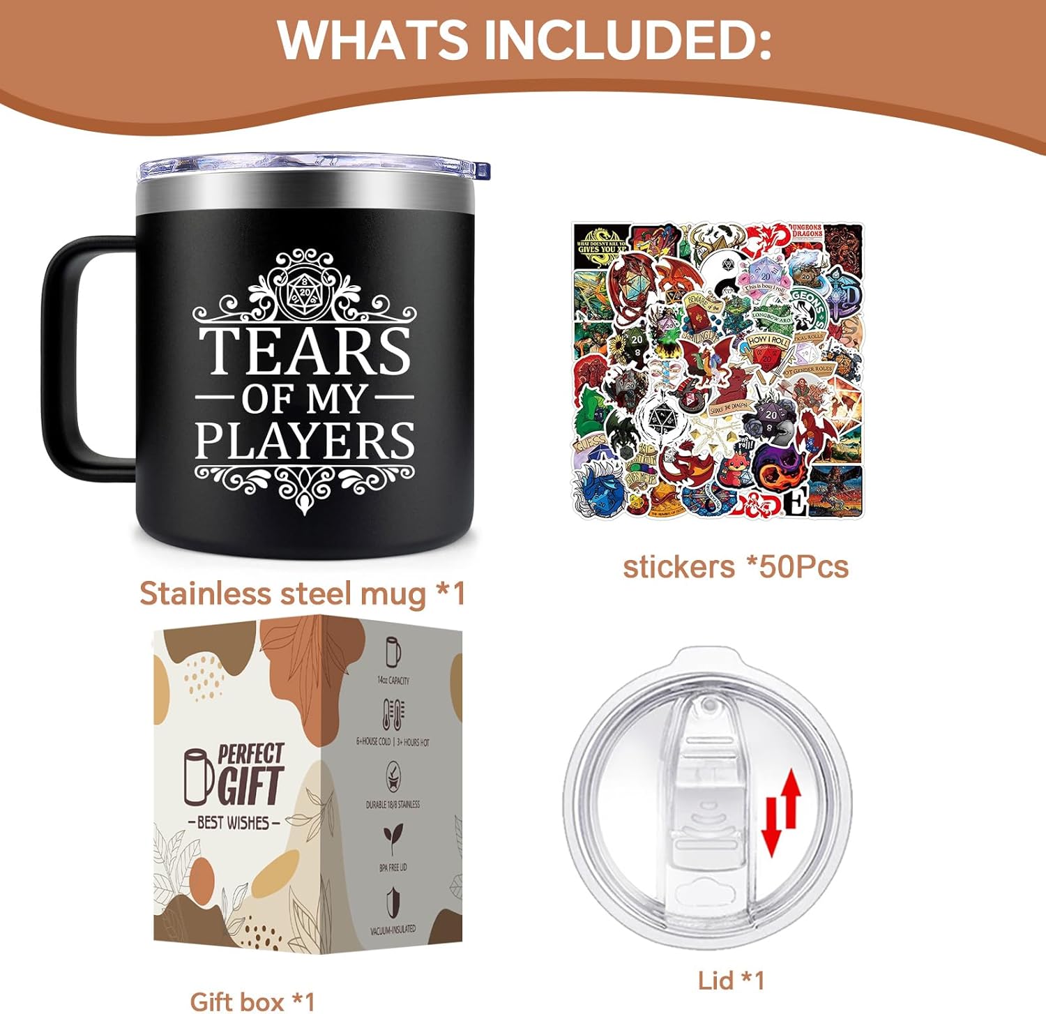 Fufendio Dungeons and Dragons Gifts for Men Women - Tears of My Players Mug 14oz - Dnd Gifts for Brother Friend - Dungeons and Dragons Christmas Gift Ideas - Dungeon Master Gift - Image 2