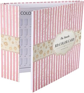 Nail Color Card,2 Types Nail Color Display Chart Book Nail Polish Gel Color Display Card Nail Art Showing Board(Striped color card book)