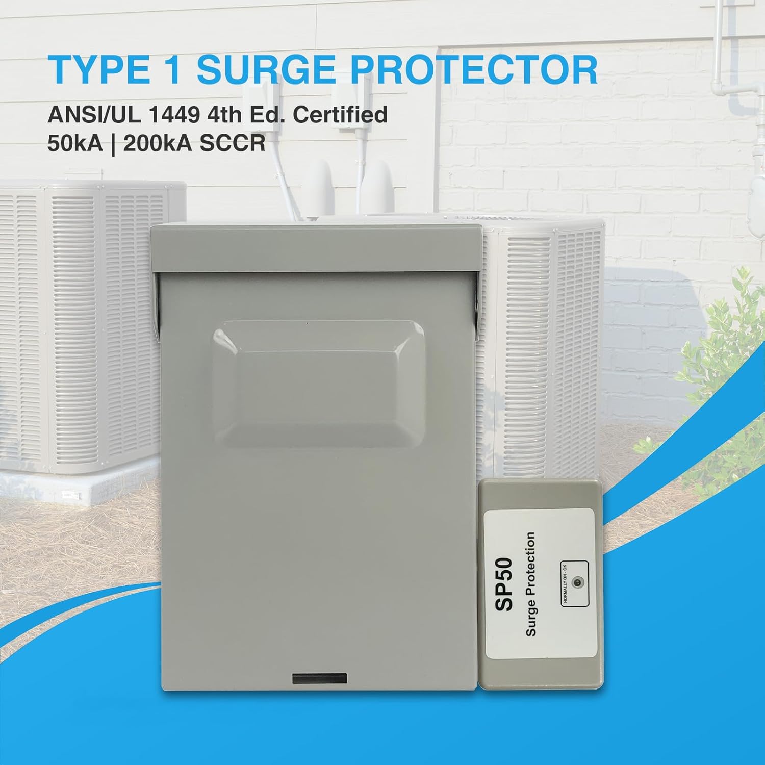 Long Term SP50 120/240VAC Universal HVAC Whole House Surge Protective Device - Surge Protector, Surge Suppressor, Watertight - UL