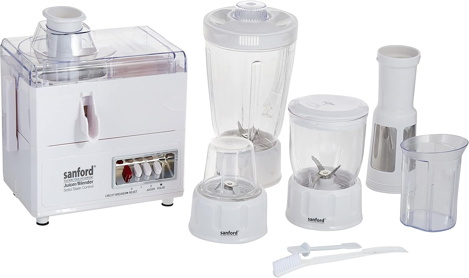 Sanford 6 In 1 Juicer Unbreakable Blender 400 Watts 1.6 Liter, White