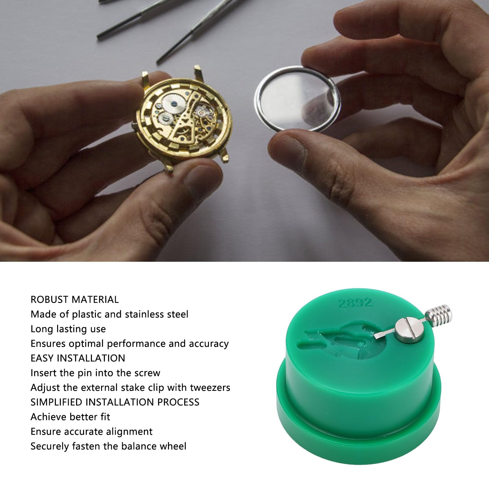 Support De Mouvement De Montre - Outil D'horloger En Aluminium Argenté, Neuf Avec étiquettes