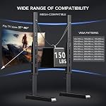 AX WABER Table Top TV Stand with Height Adjustable TV Legs Replacement for Most 37-86 Inch Flat Curved TVs,Steel TV Base Feet Holds up to 150 lbs with Cable Management, Max VESA 800x600mm Black
