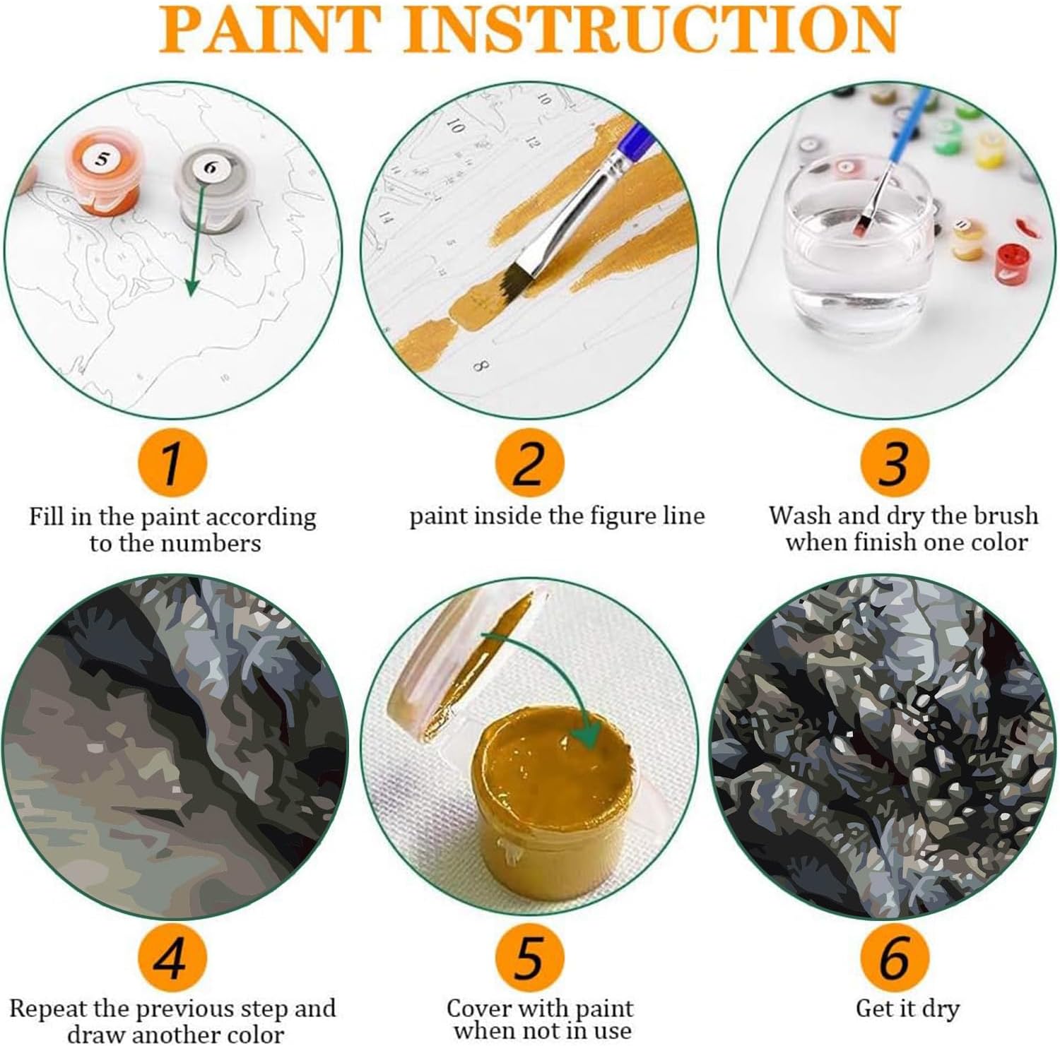 Paint by Numbers for Adults and Kids Beginner 3 Pack, Dragon and Book Painting by Number Kits On Canvas, Number Artist Paint by Number Kit DIY Oil Painting Acrylic Paints, Home Wall Decor Gift 12X16in