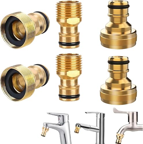 6PCS Adaptateur Robinet Tuyau Arrosage TREABEAR