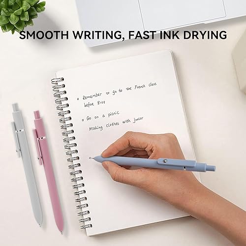 Miniatura 4 de Bolígrafos de gel, 5 piezas de 0.5mm de secado rápido, tinta negra, punta fina, bolígrafos de escritura suave serie de alta gama tipo bolígrafo para