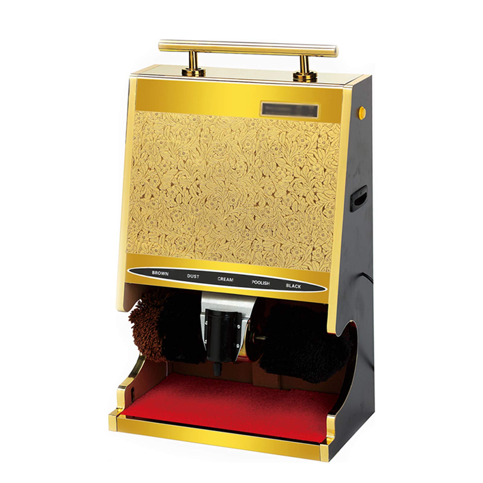 Máquina for ocasiones públicas aplicada al cepillo lustrabotas eléctrico for vestíbulos de hoteles y hogares, J