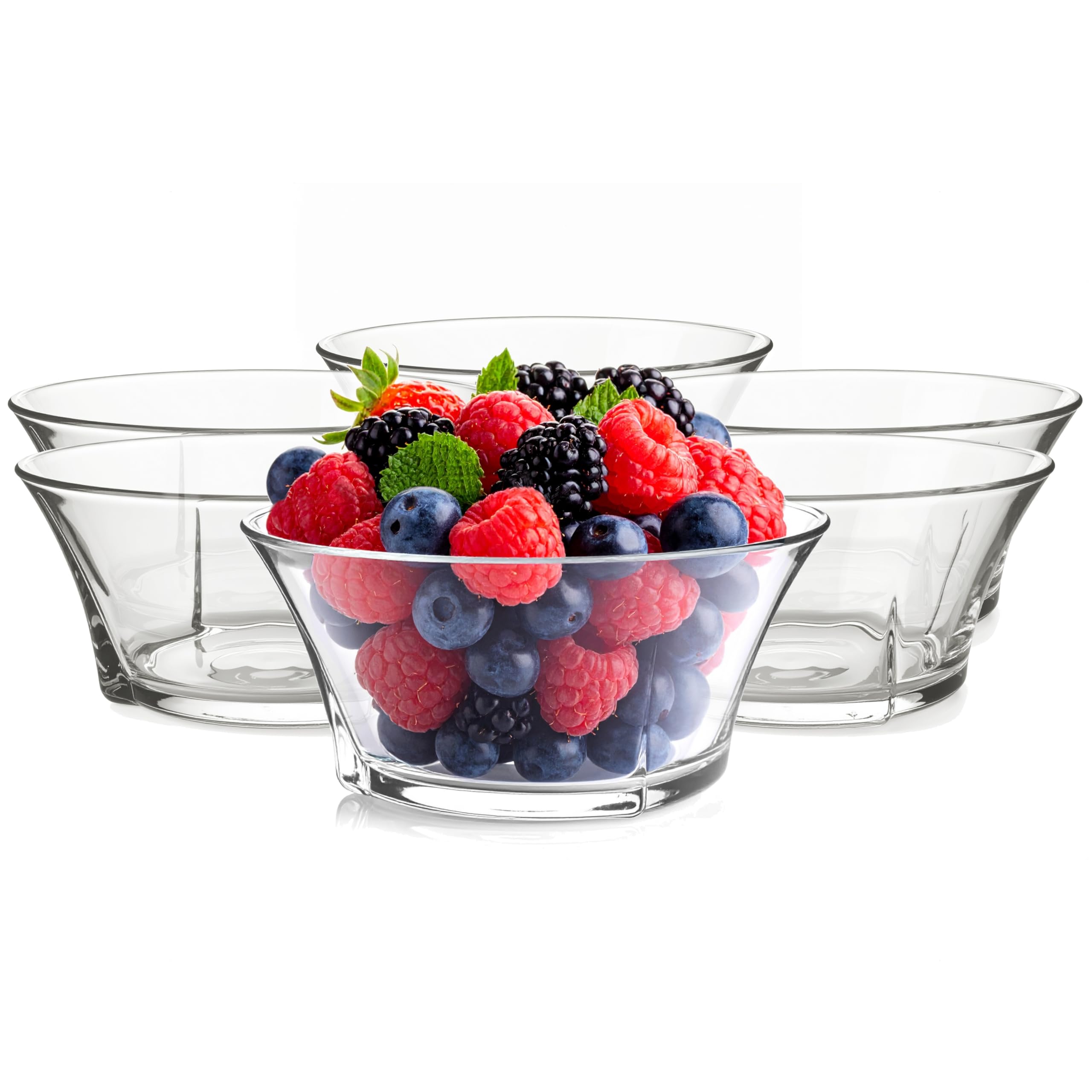 Glasmark KROSNO 1992 Ice Cup Dessert 12cm Diameter Glass Robust Dishwasher Safe High Gloss Transparent