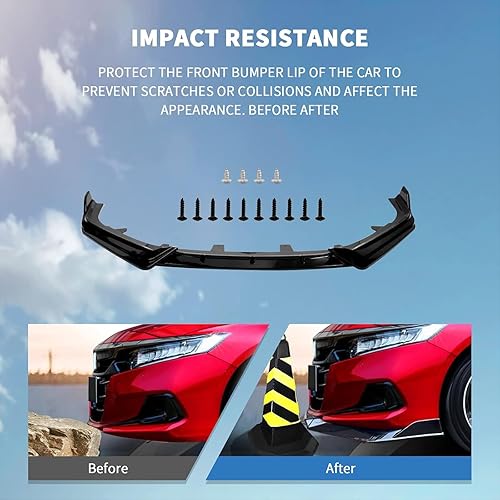 Miniatura 3 de Archaic Borde de parachoques delantero compatible con Honda Accord 10.5th Sedan SE/EX-L/LX/Sport/Touring 2021 2022, kit de carrocería divisor debajo