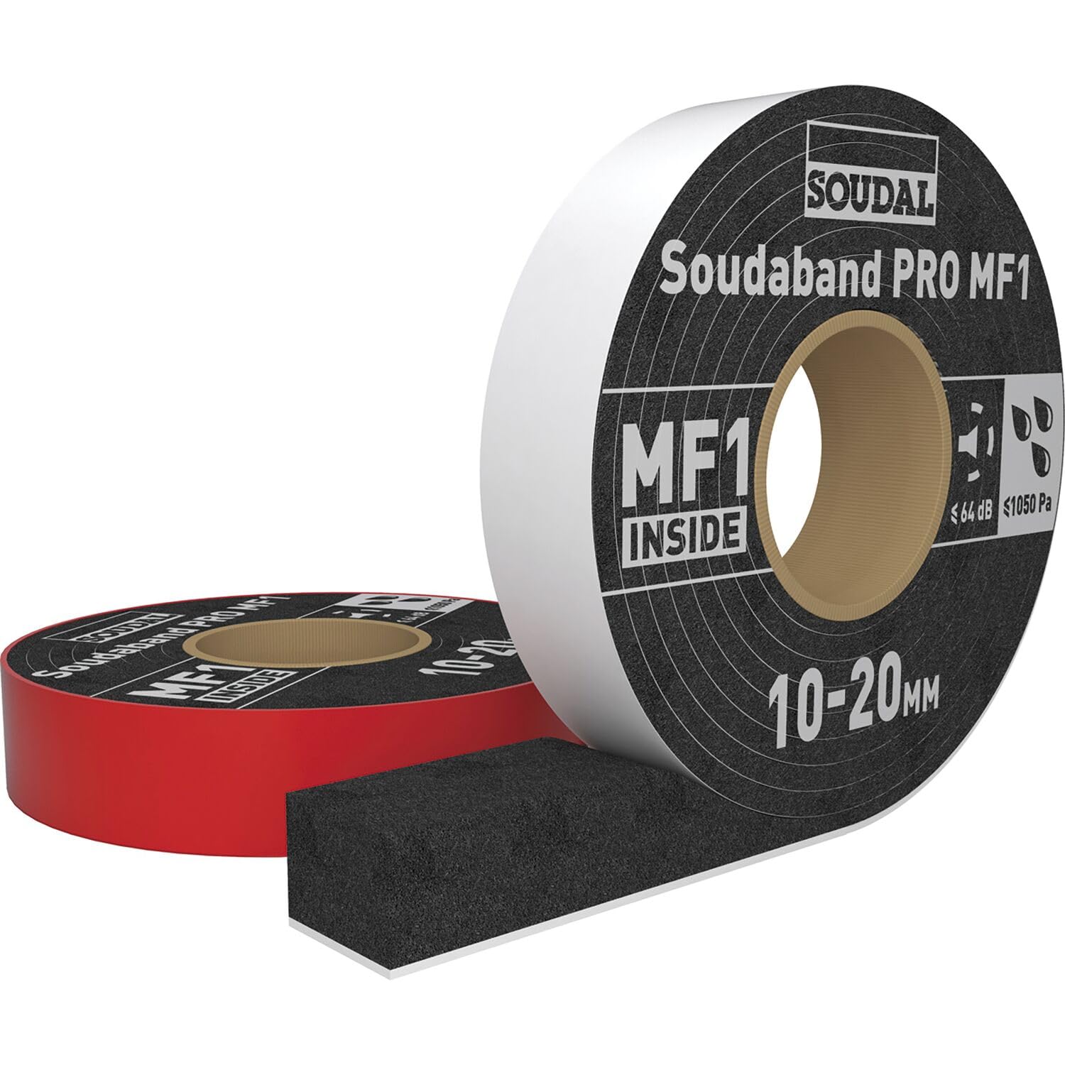 Soudal Soudaband PRO MF1 Multifunktions SWS Fensteranschlussband 53mm - 83mm Kompriband Quellband Wärmedämmend Schallisolierend (53 (6-15mm) 8 Meter)