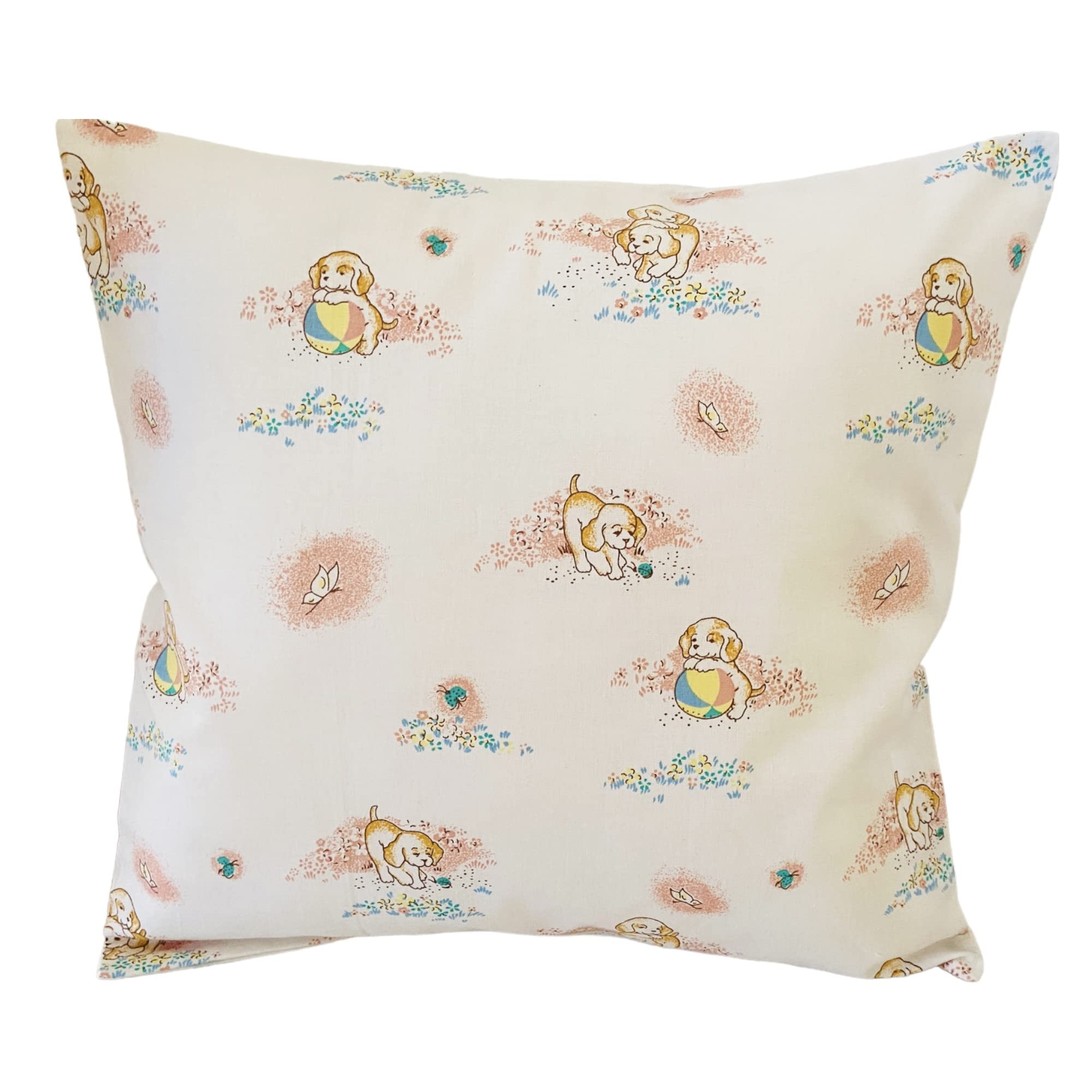 Children's Cushion Cover 40 x 40 cm Vehicles Boys 100% Cotton Decorative Cushion Cover Children's Play Cushion (Dogs)